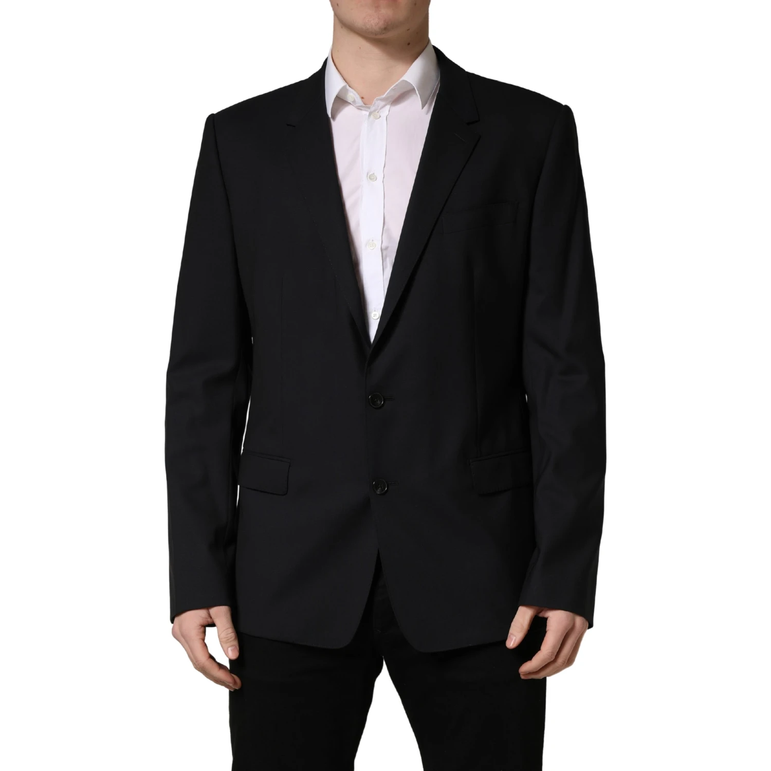 Blue Single Breasted 2 Button Suit Jacket