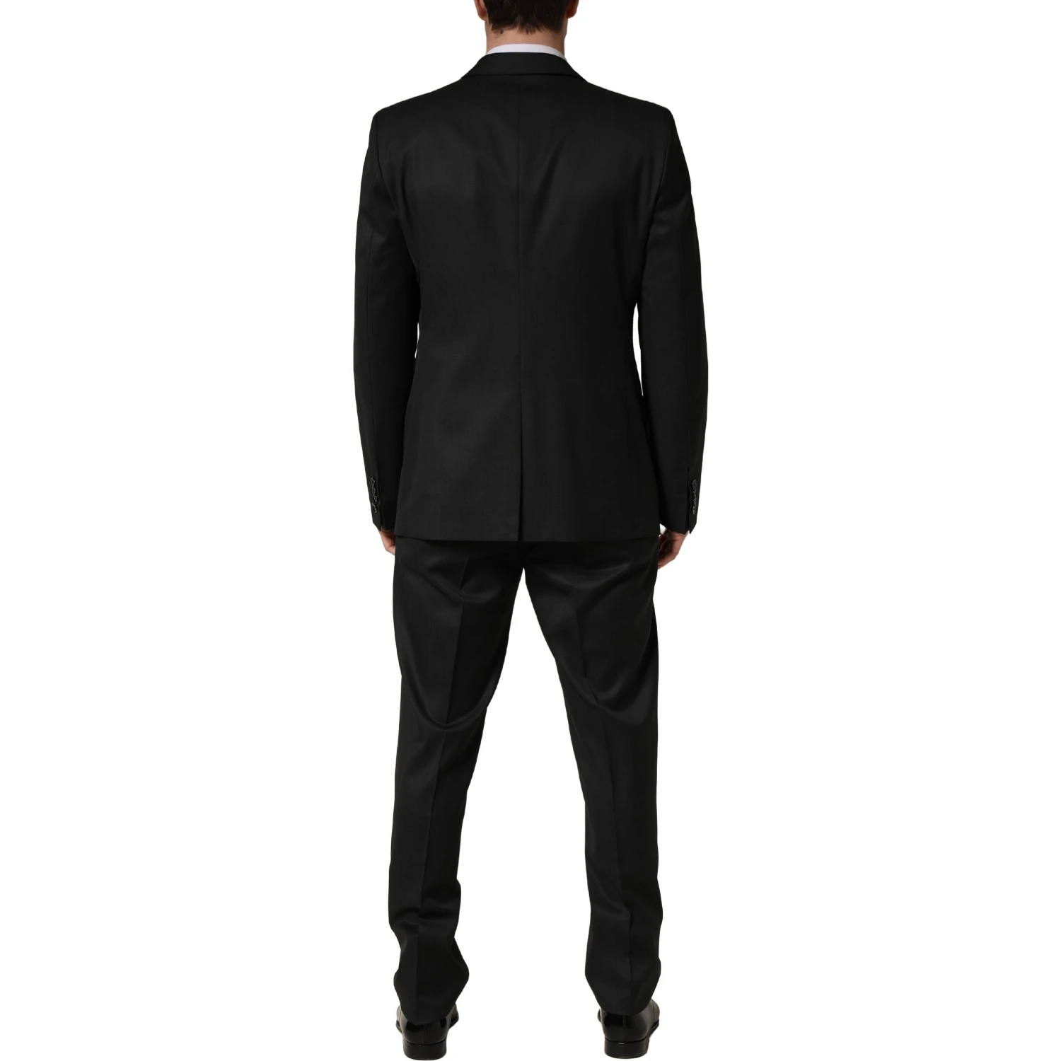 Black Wool 2 Buttons Formal 2 Piece Suit