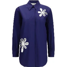Blue Cotton Pattern Shirt