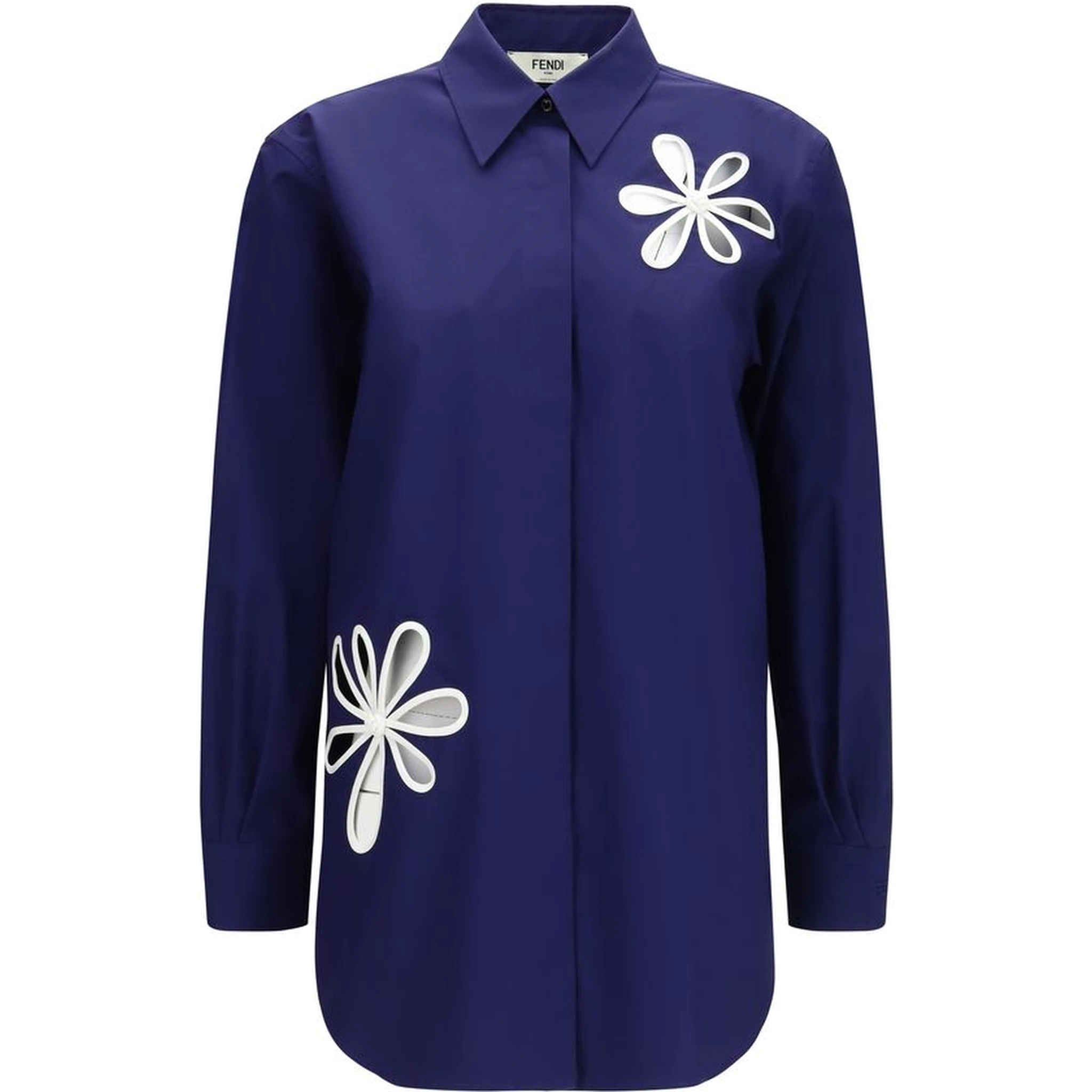 Blue Cotton Pattern Shirt
