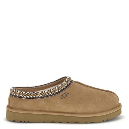Beige Leather Mules