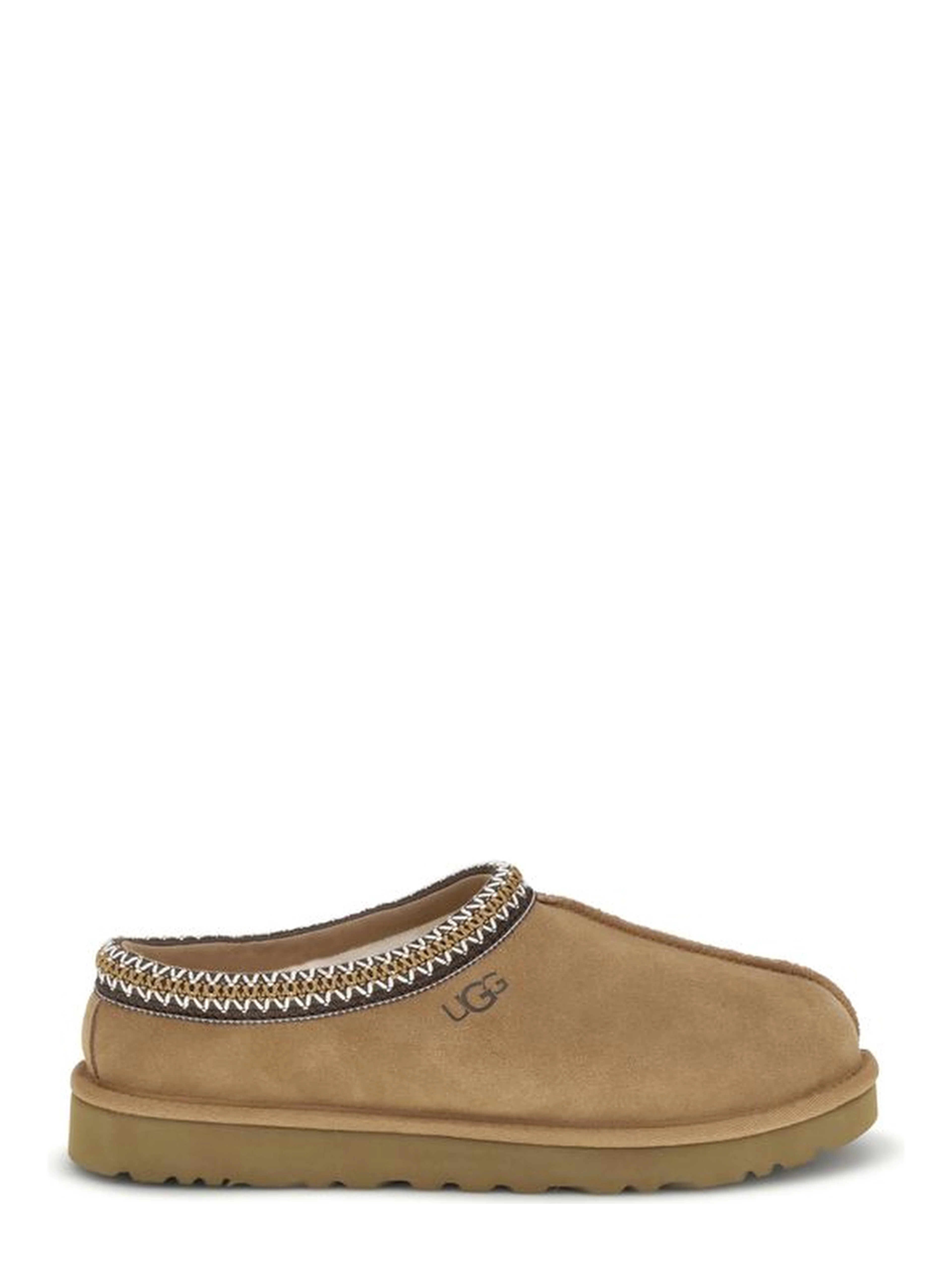 Beige Leather Mules