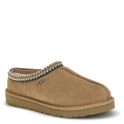 Beige Leather Mules