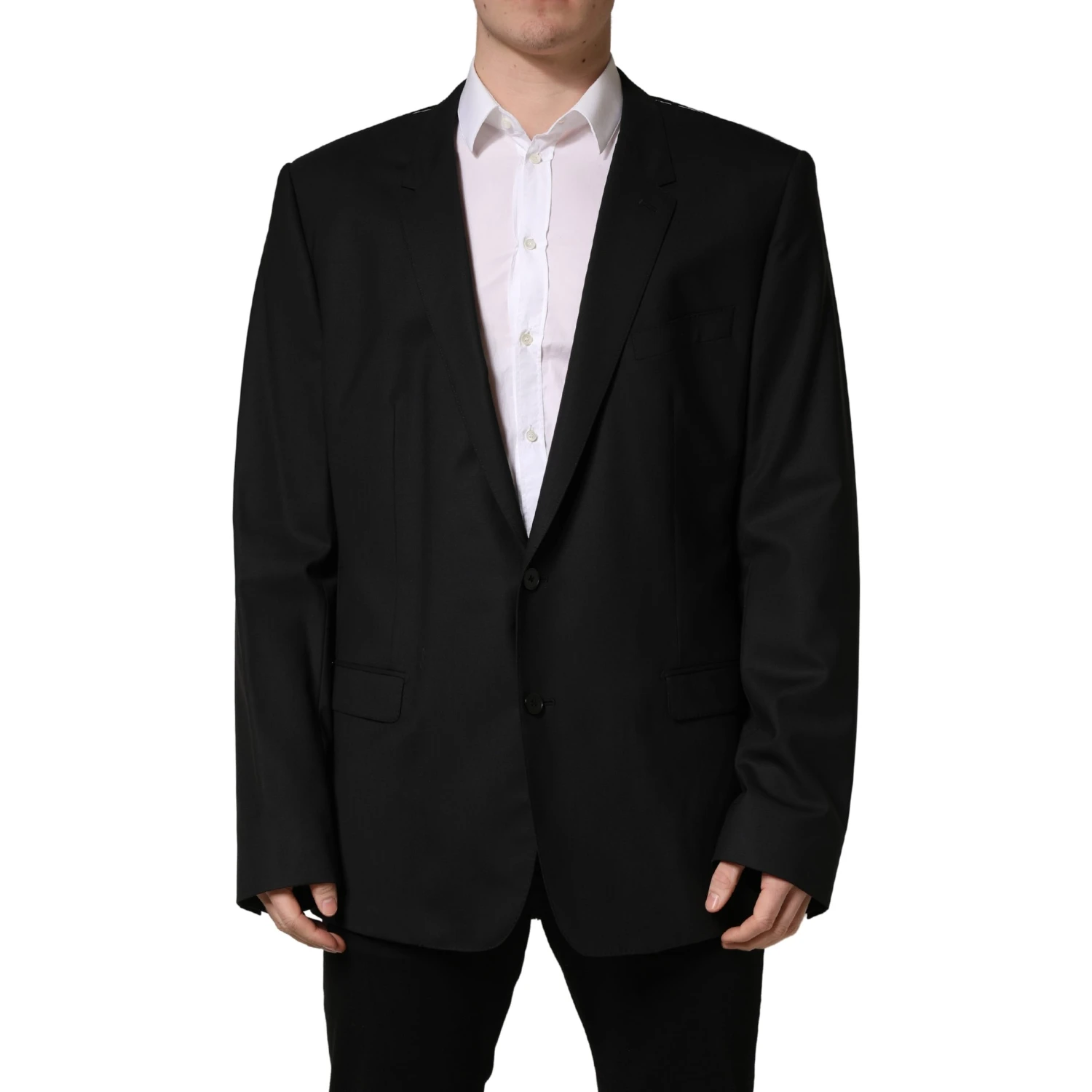 Black Single Breasted 2 Button Suit Jacket