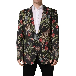Multicolor Floral Leopard 1 Button Men Suit Jacket