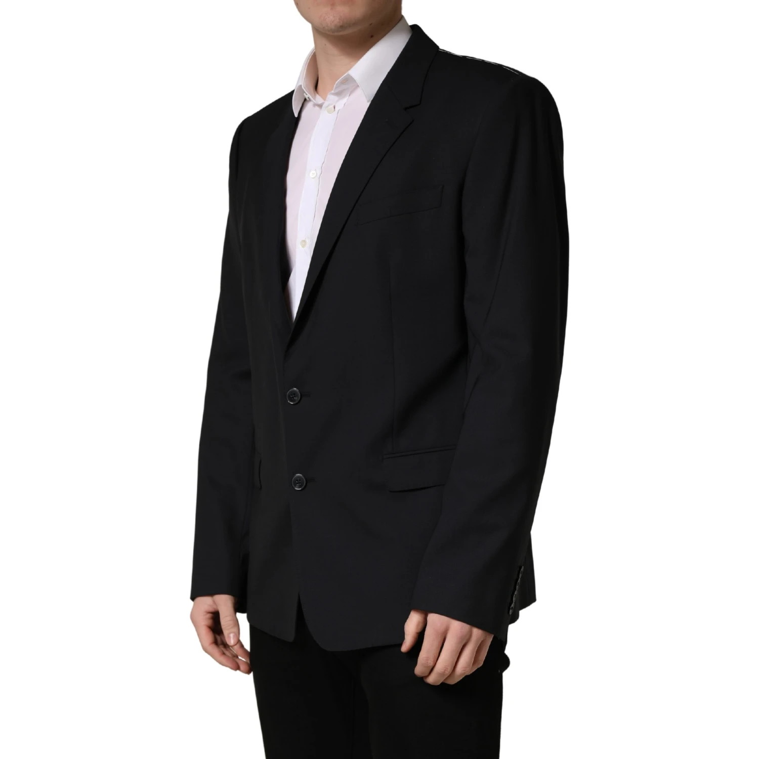 Blue Single Breasted 2 Button Suit Jacket