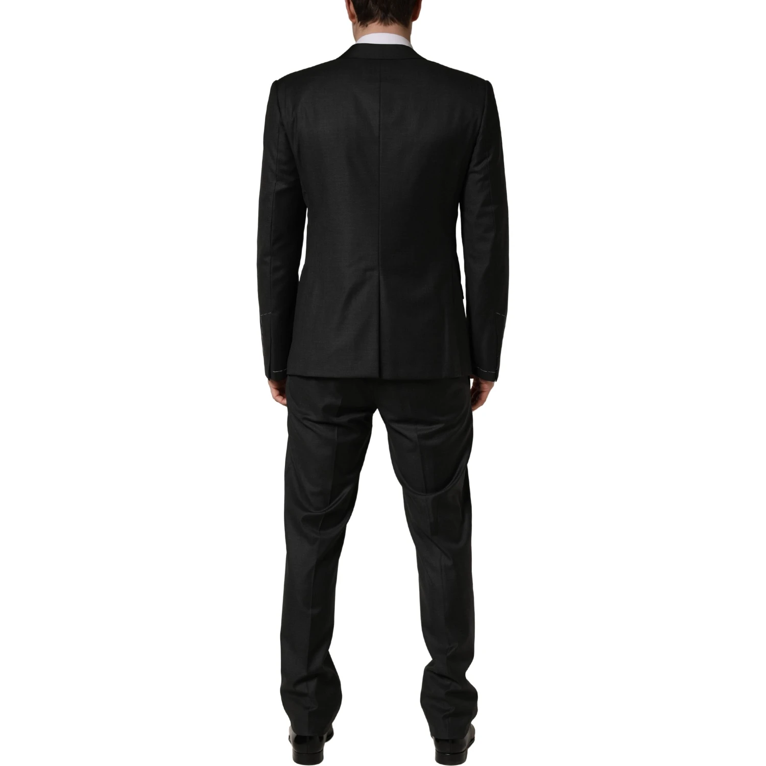 Black Wool Slim Fit Formal 3 Piece Men Suit