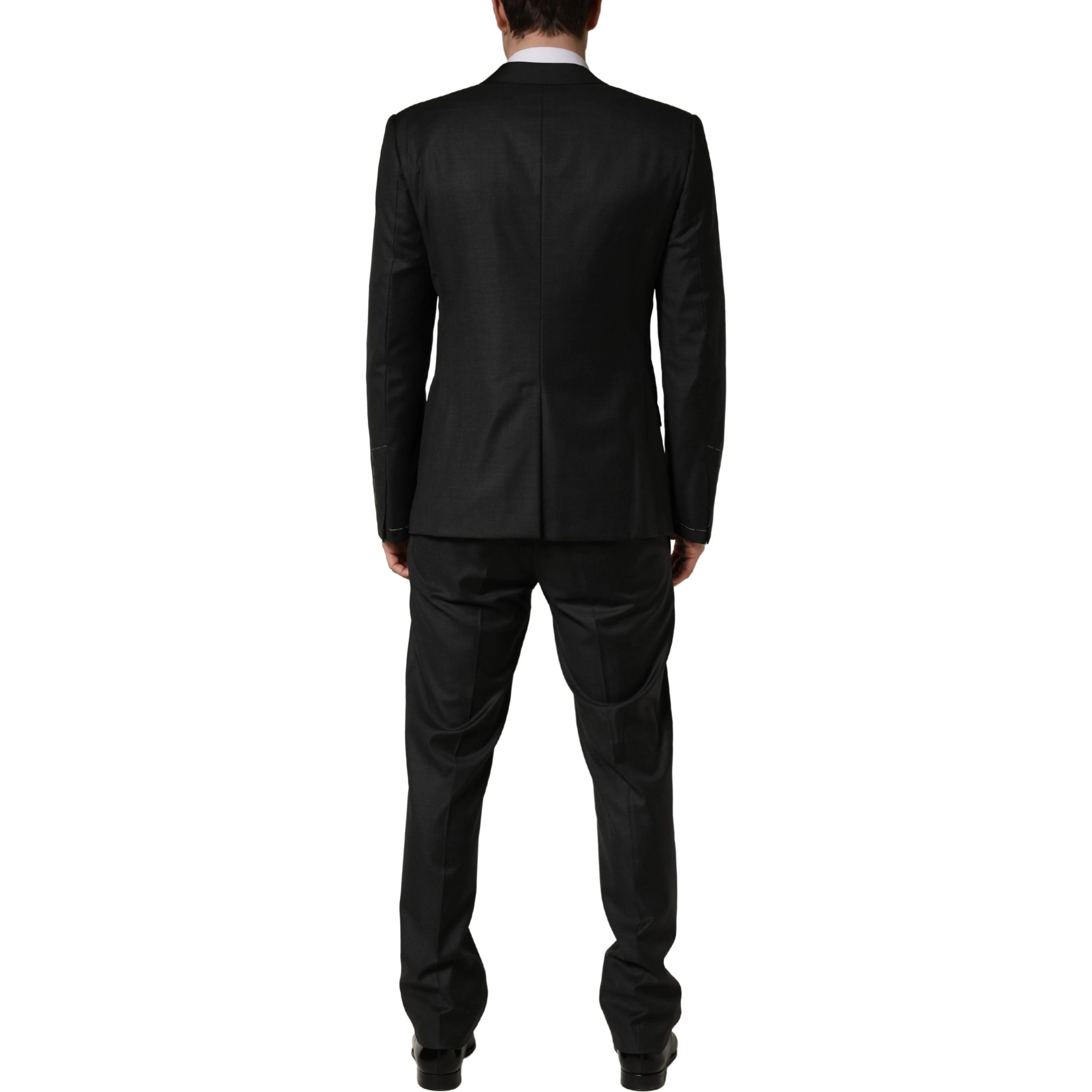 Black Wool Slim Fit Formal 3 Piece Men Suit