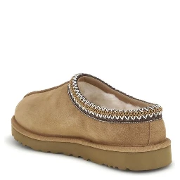 Beige Leather Mules