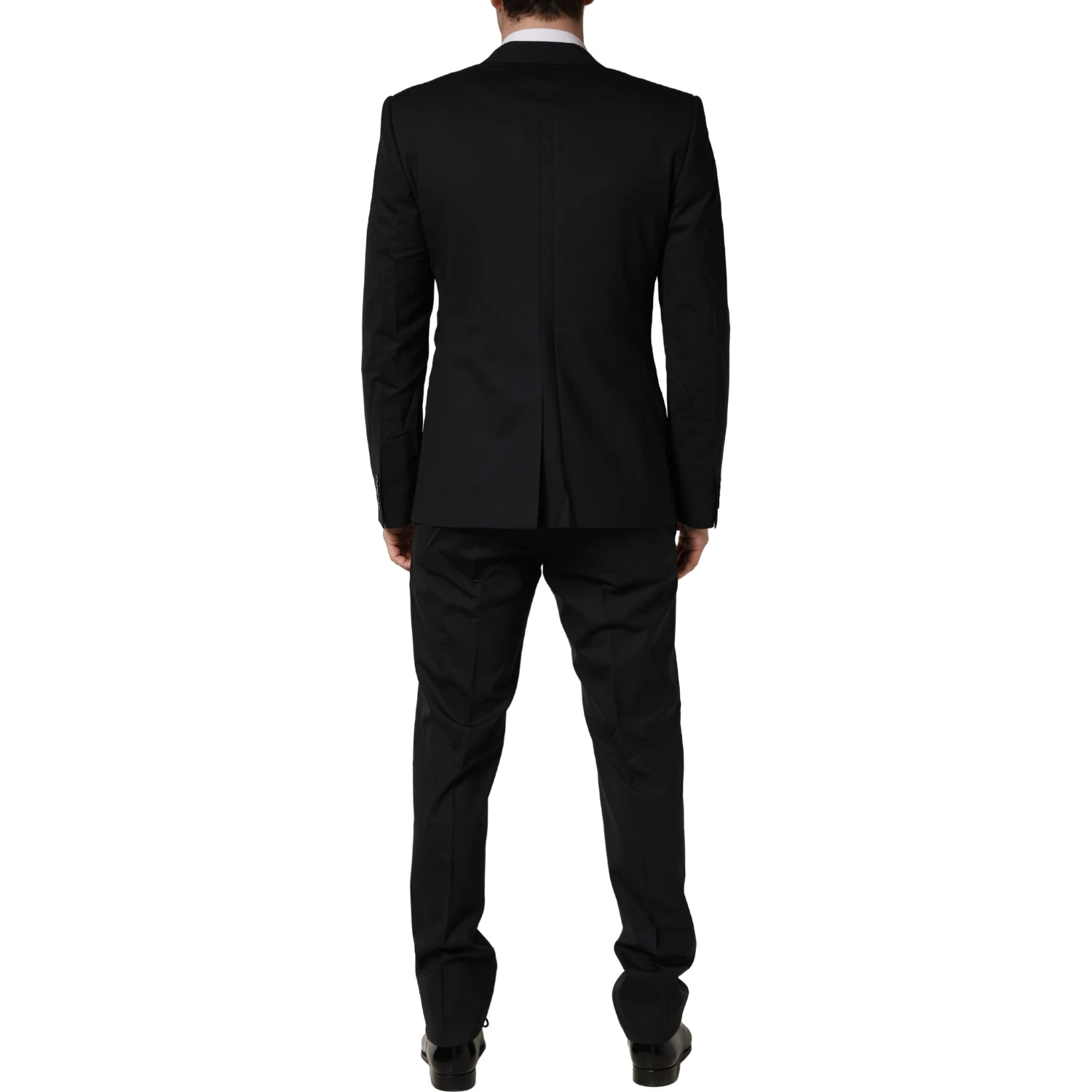 Black Wool 2 Buttons Formal 3 Piece Men Suit