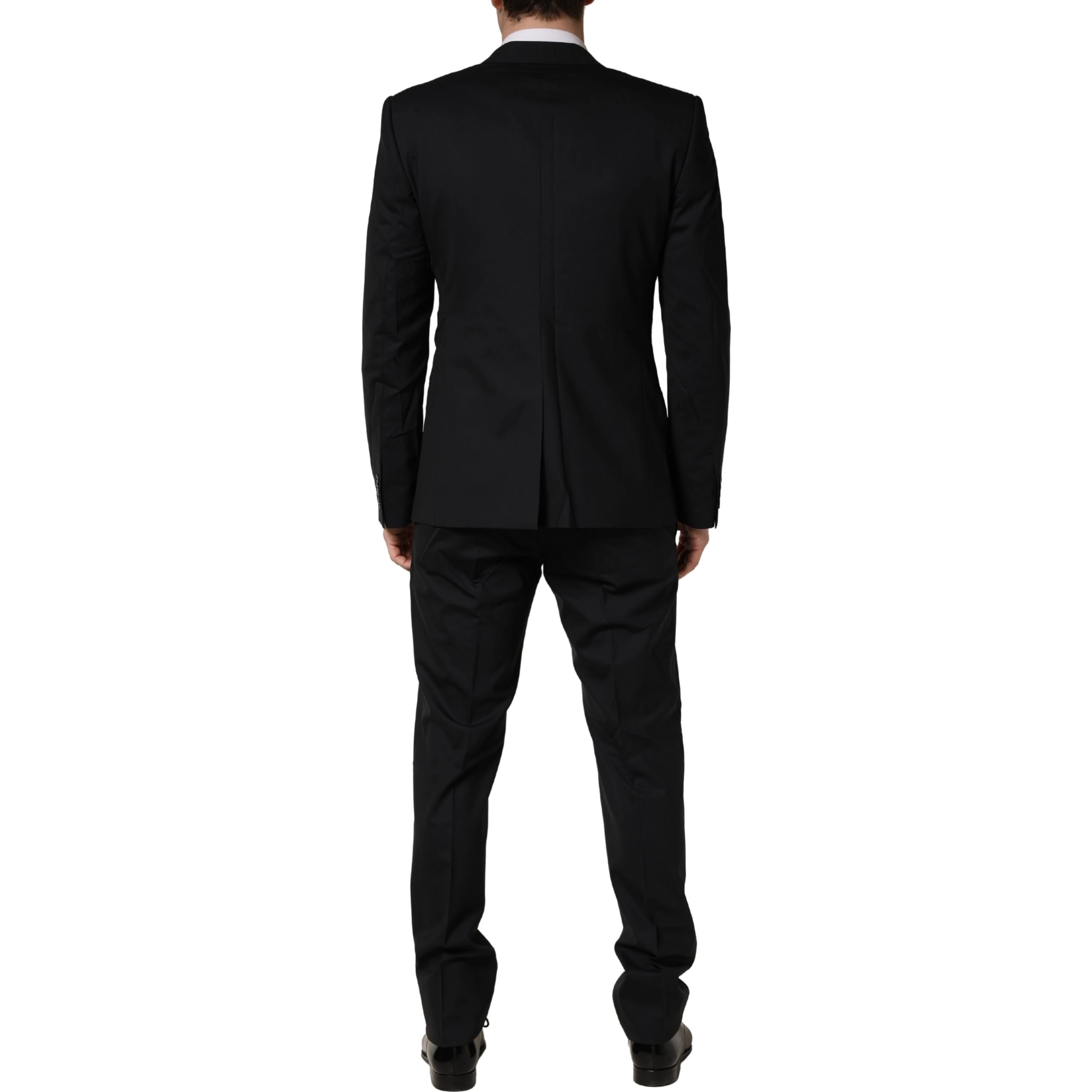 Black Wool 2 Buttons Formal 3 Piece Men Suit