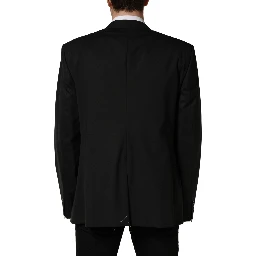 Black Single Breasted 2 Button Suit Jacket