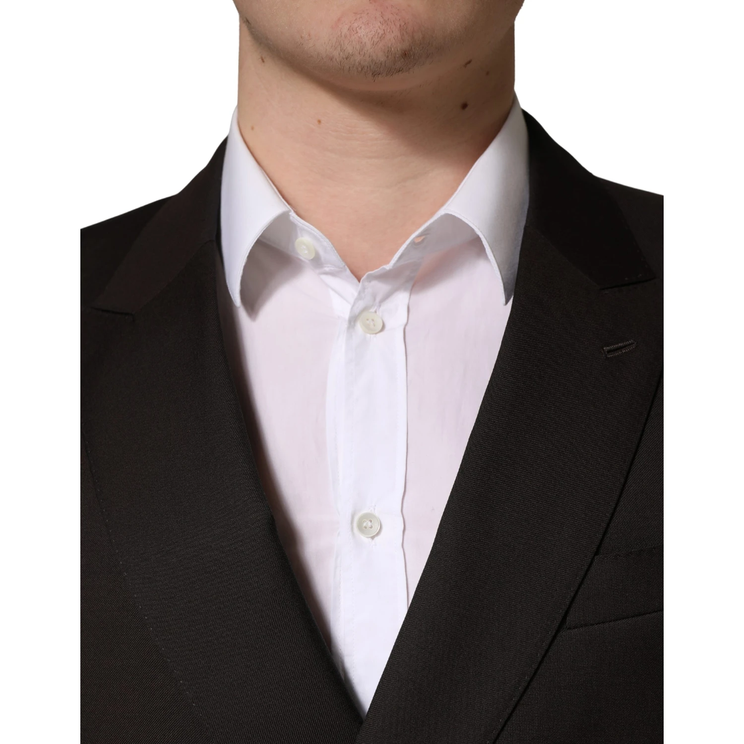 Dark Violet Wool Double Breasted Suit Jacket