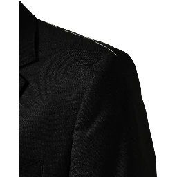 Black Wool 2 Buttons Formal 2 Piece Suit