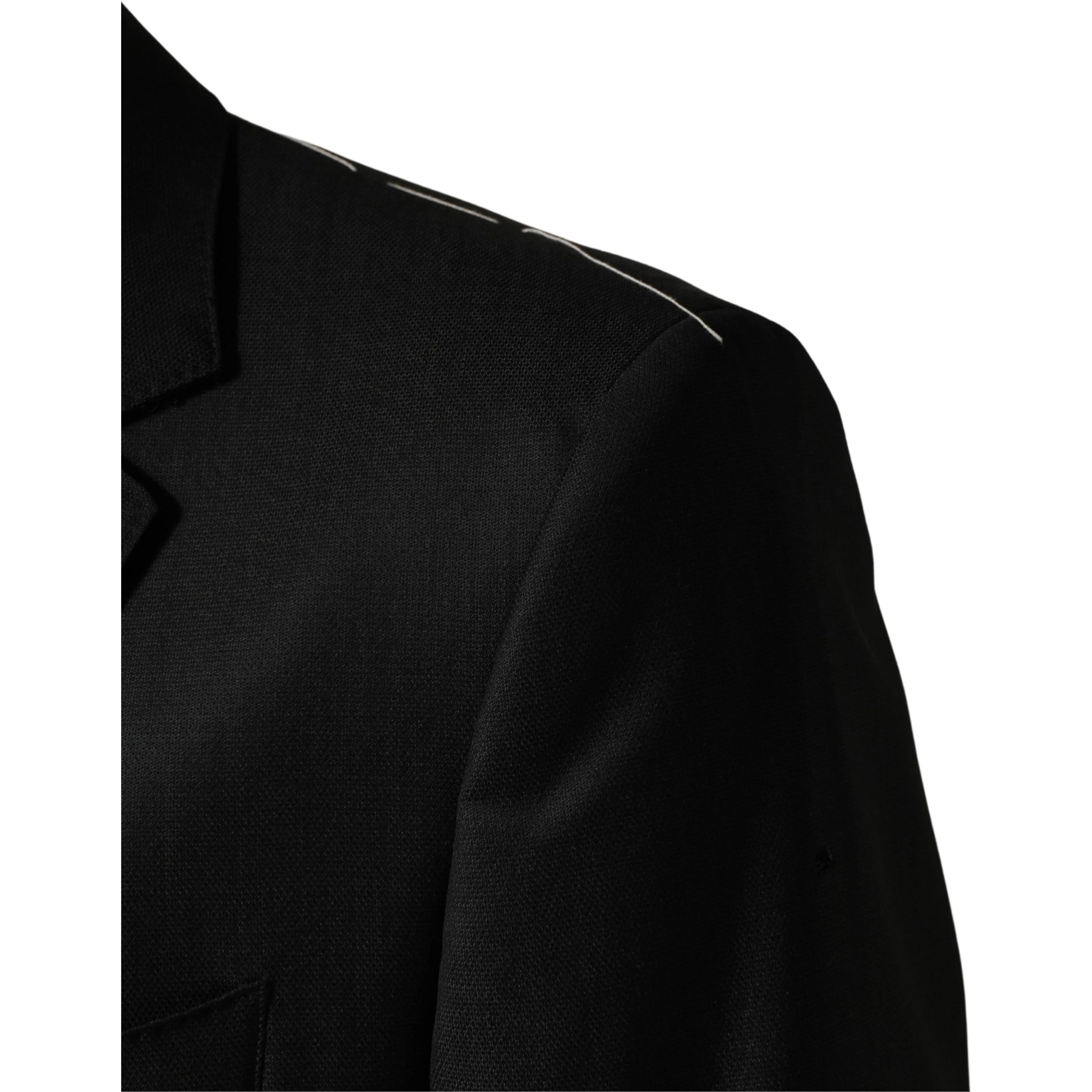 Black Wool 2 Buttons Formal 2 Piece Suit