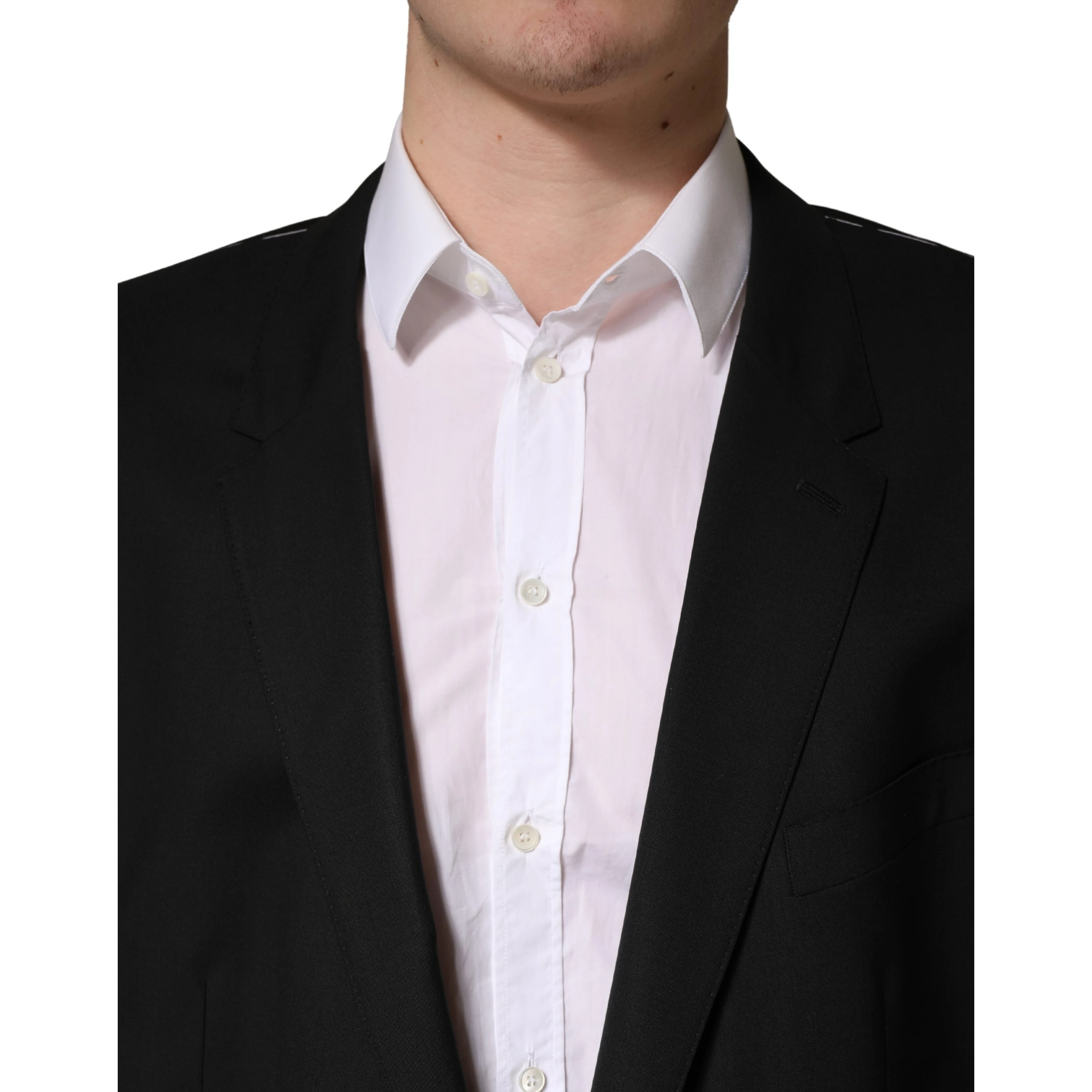 Black Single Breasted 2 Button Suit Jacket
