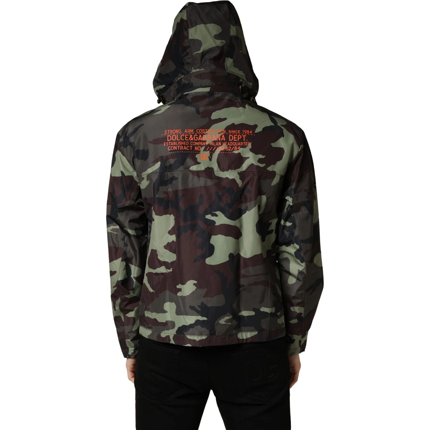 Multicolor Camouflage Hooded Bomber Jacket