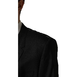 Black Single Breasted 2 Button Suit Jacket