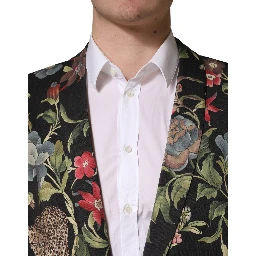 Multicolor Floral Leopard 1 Button Men Suit Jacket