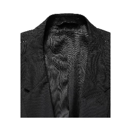 Black Single Breasted 2 Button Suit Jacket