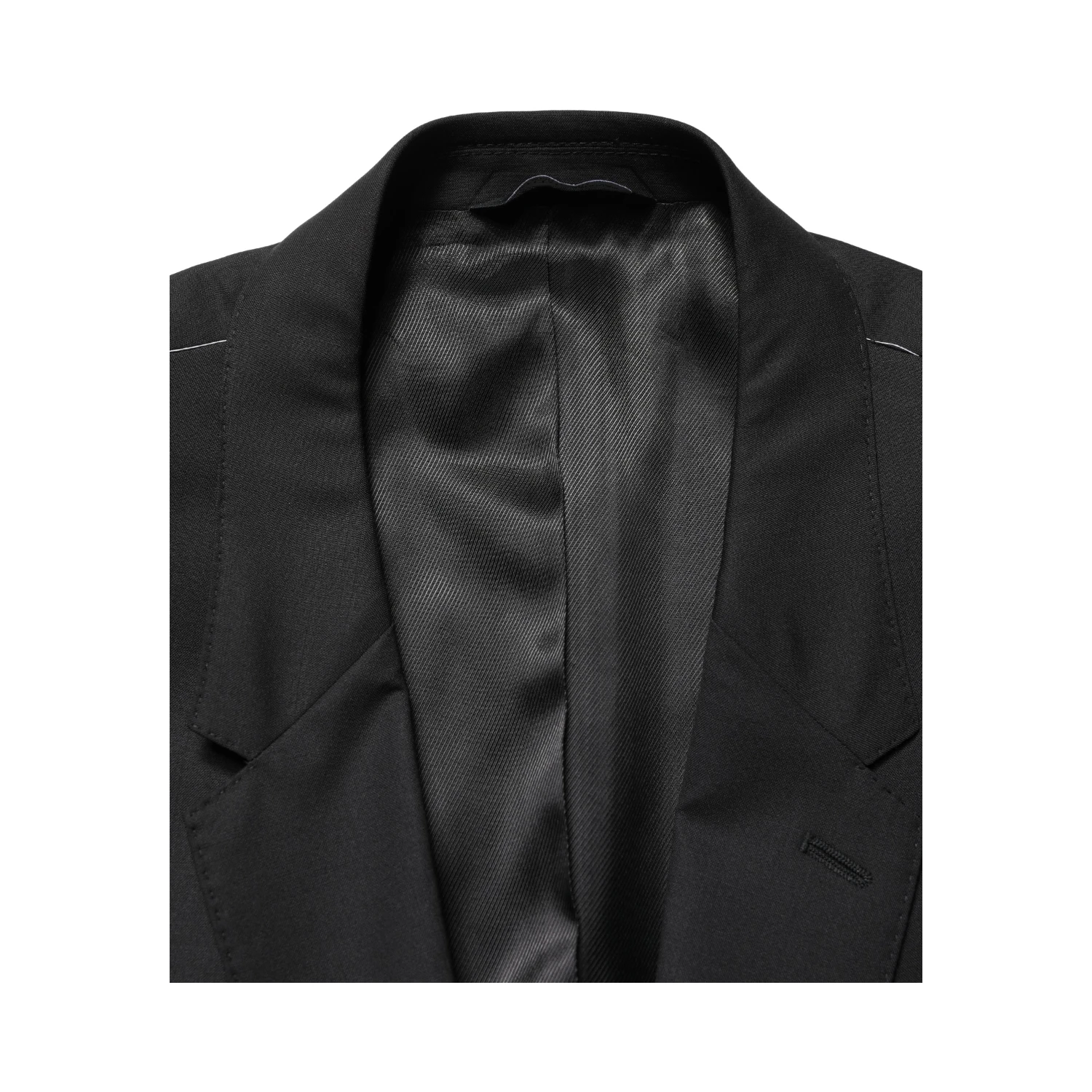Black Single Breasted 2 Button Suit Jacket