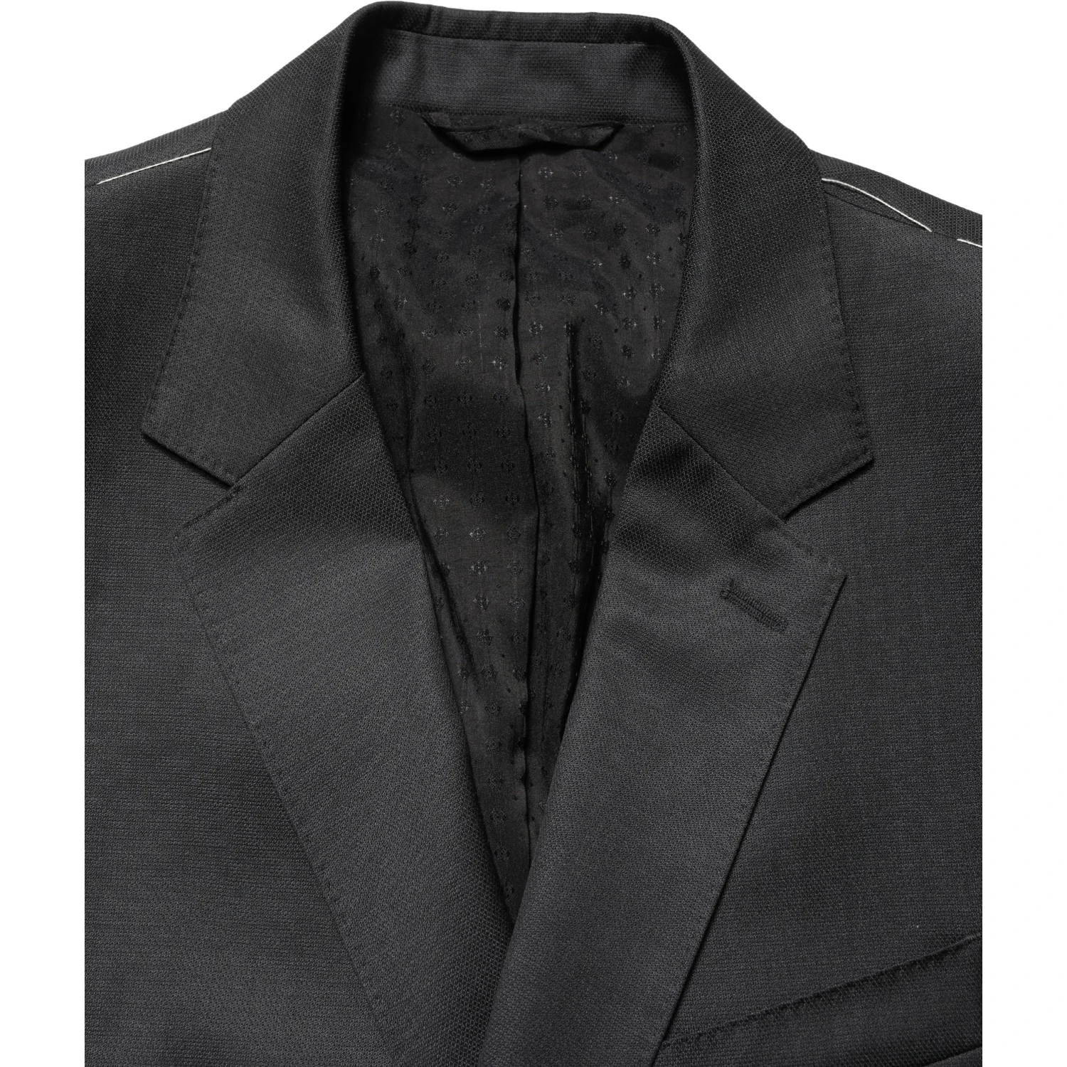 Black Wool 2 Buttons Formal 2 Piece Suit