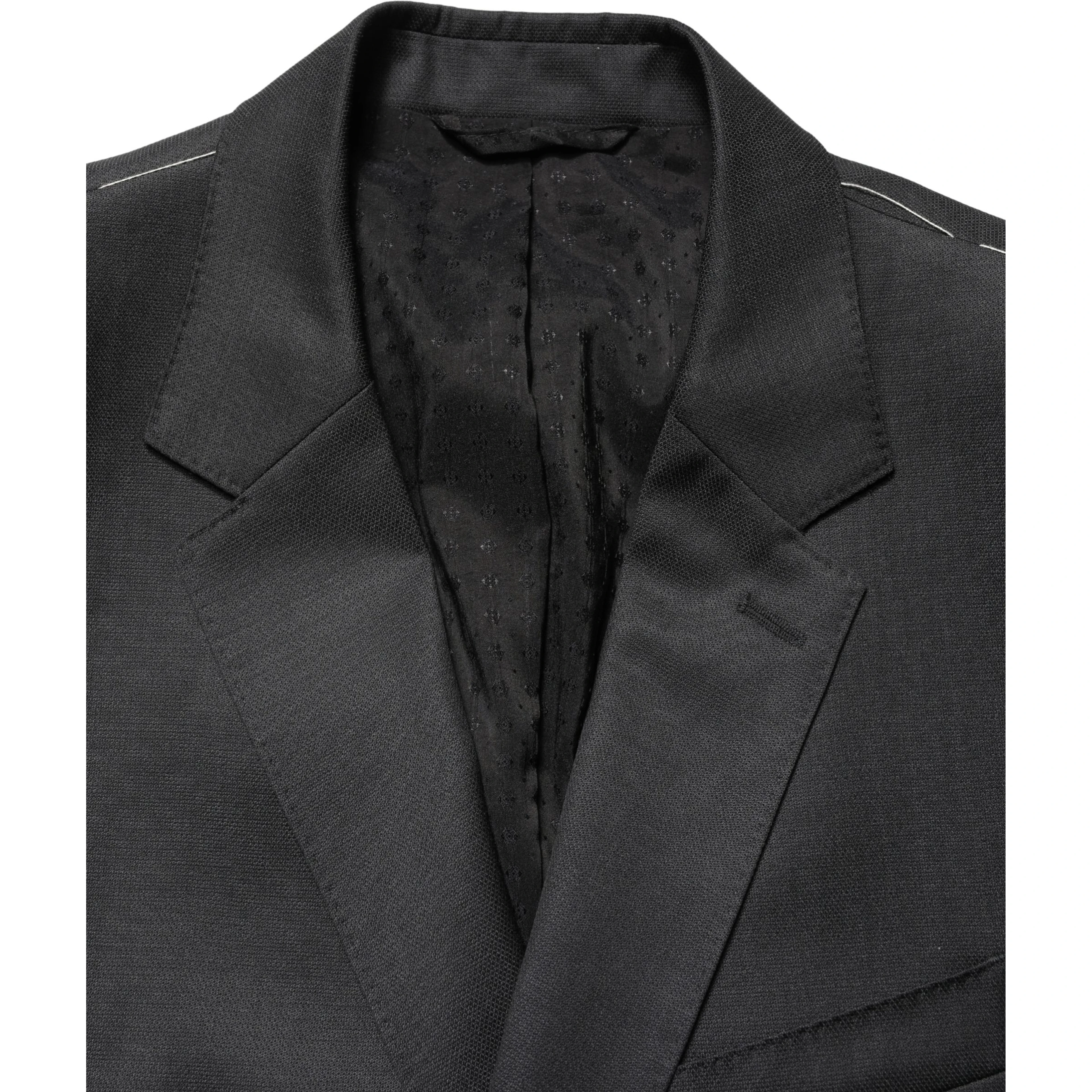 Black Wool 2 Buttons Formal 2 Piece Suit