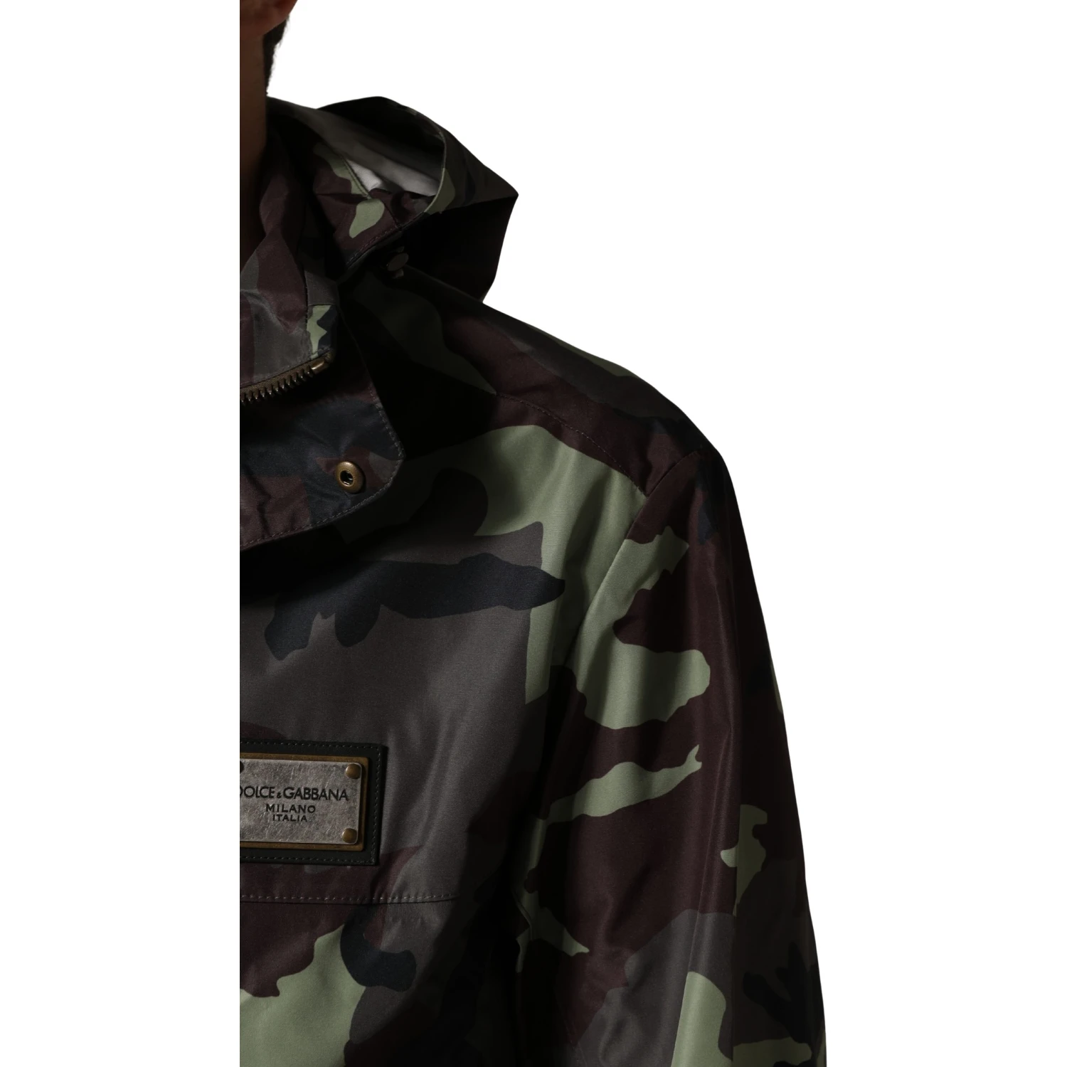 Multicolor Camouflage Hooded Bomber Jacket