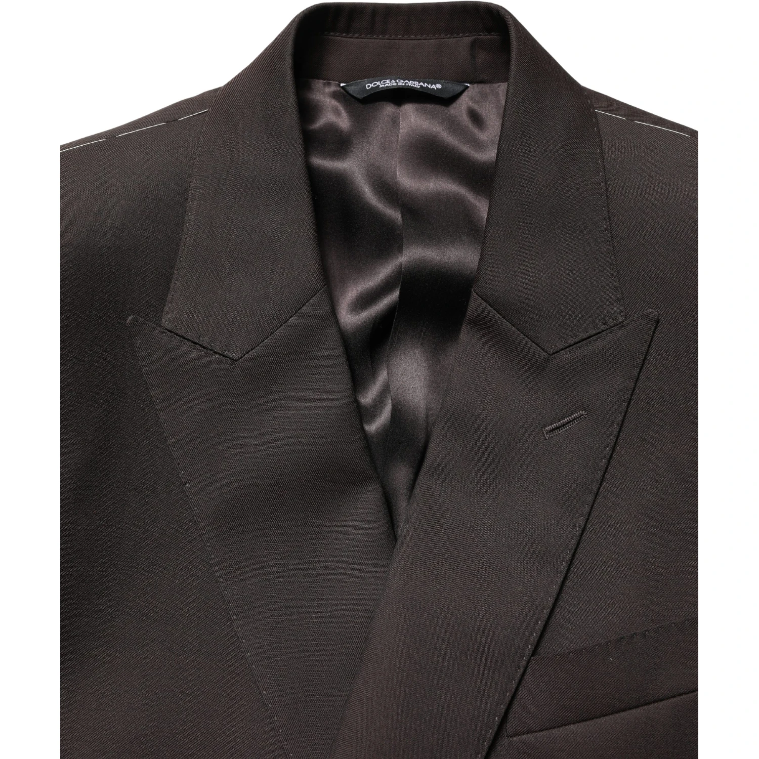 Dark Violet Wool Double Breasted Suit Jacket