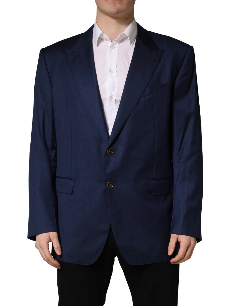 Blue Single Breasted 2 Button Suit Jacket alternative