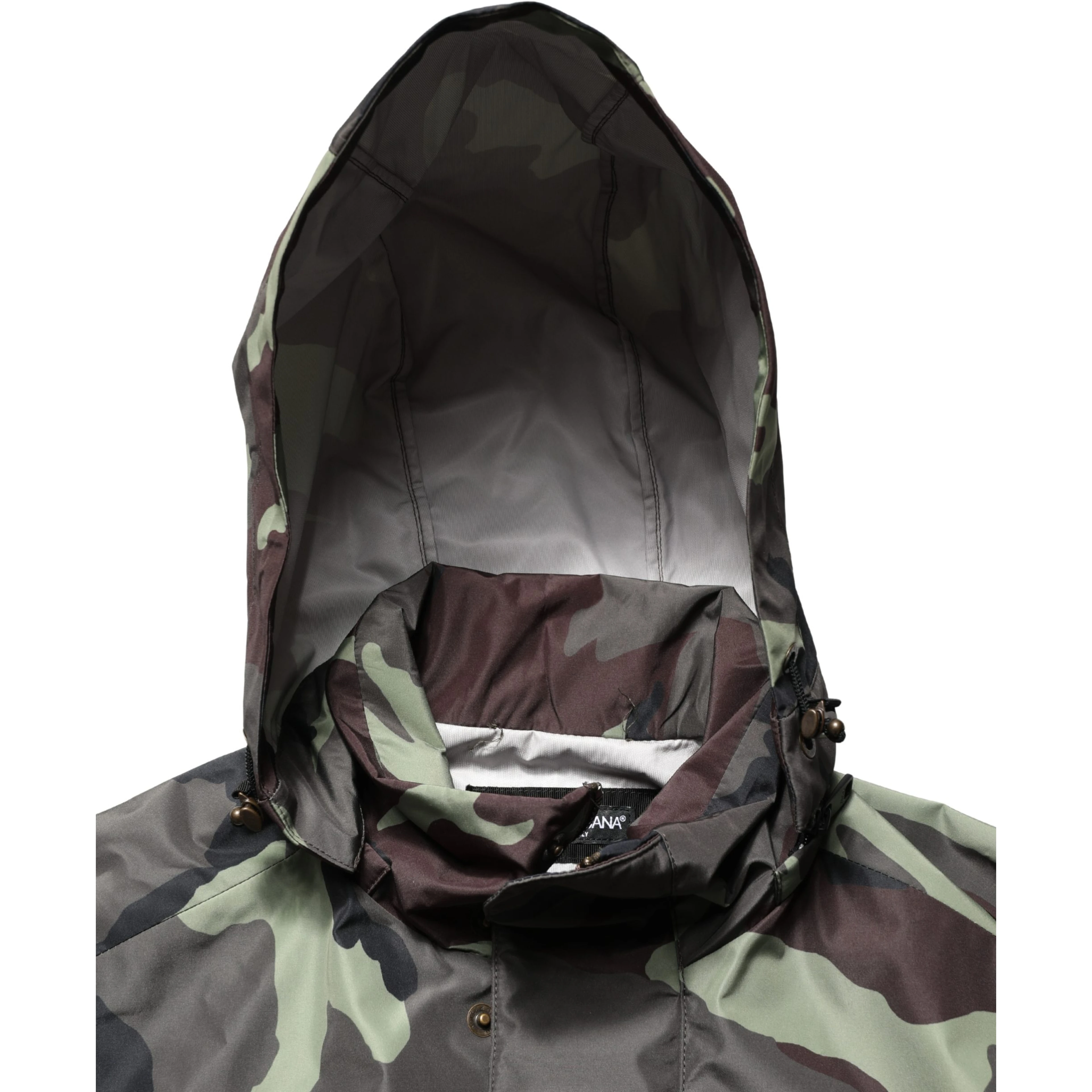 Multicolor Camouflage Hooded Bomber Jacket