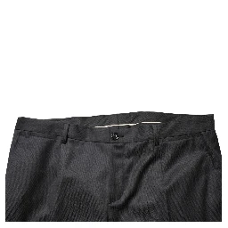 Black Wool 2 Buttons Formal 2 Piece Suit