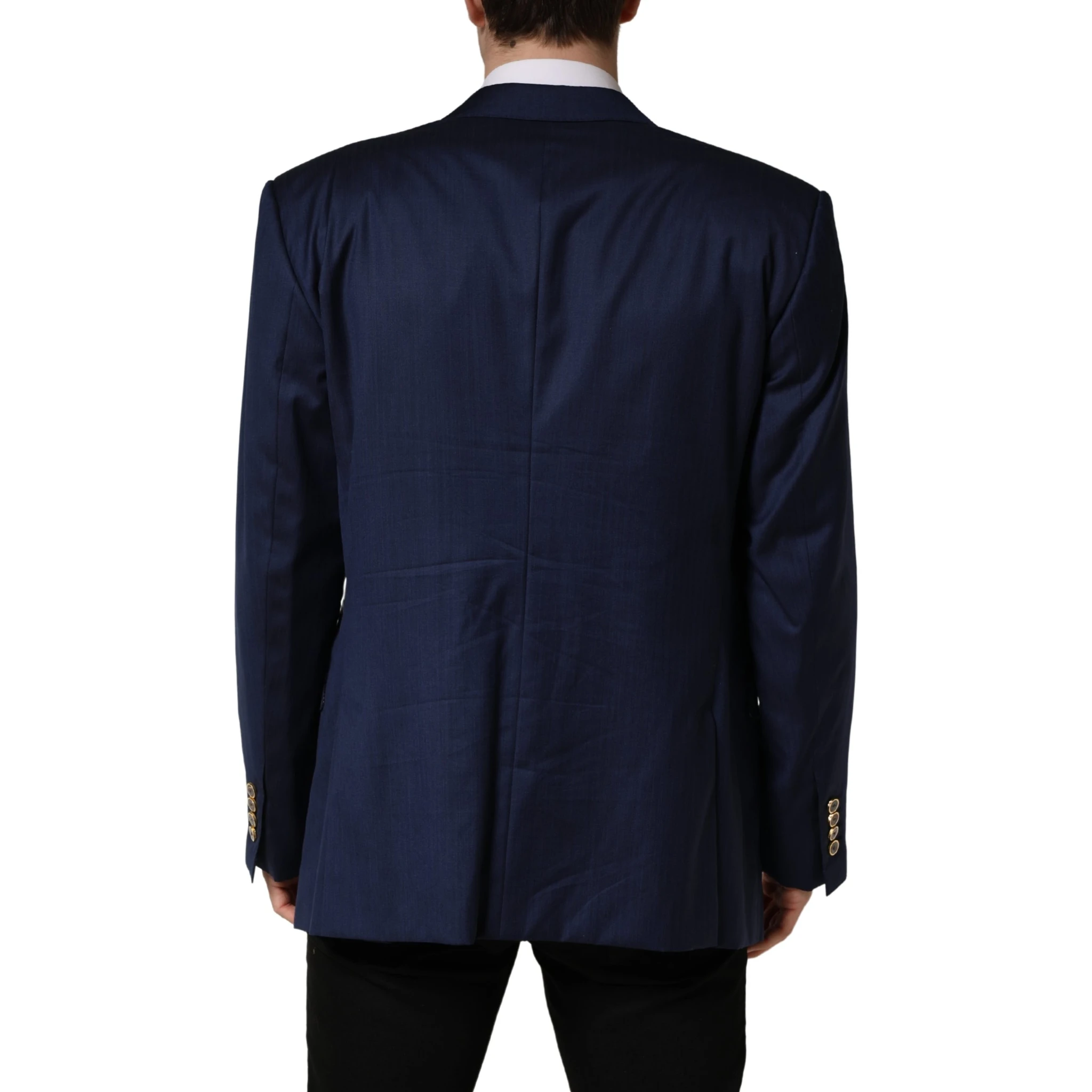 Blue Single Breasted 2 Button Suit Jacket