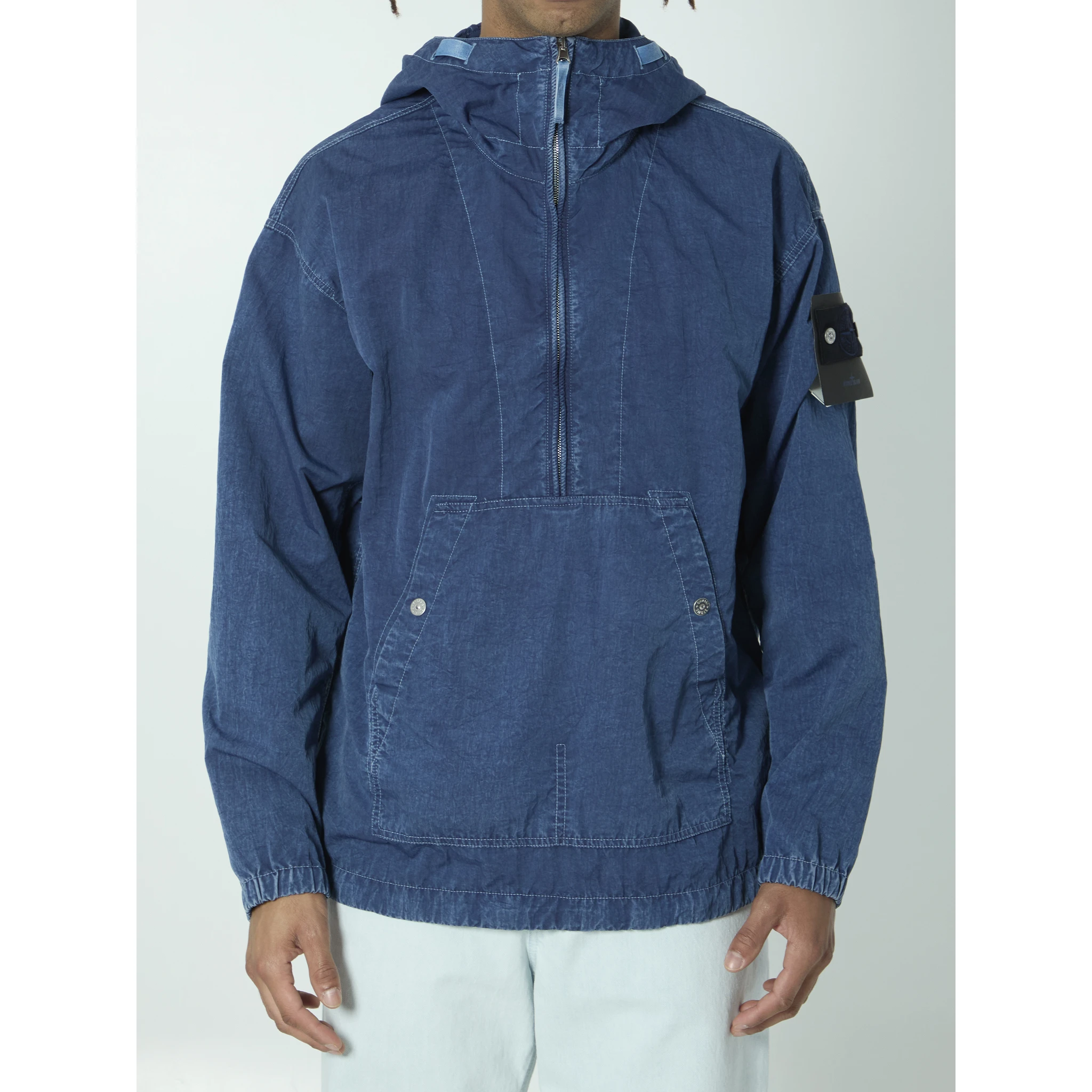 Hollow Fibre Indigo-TC anorak jacket