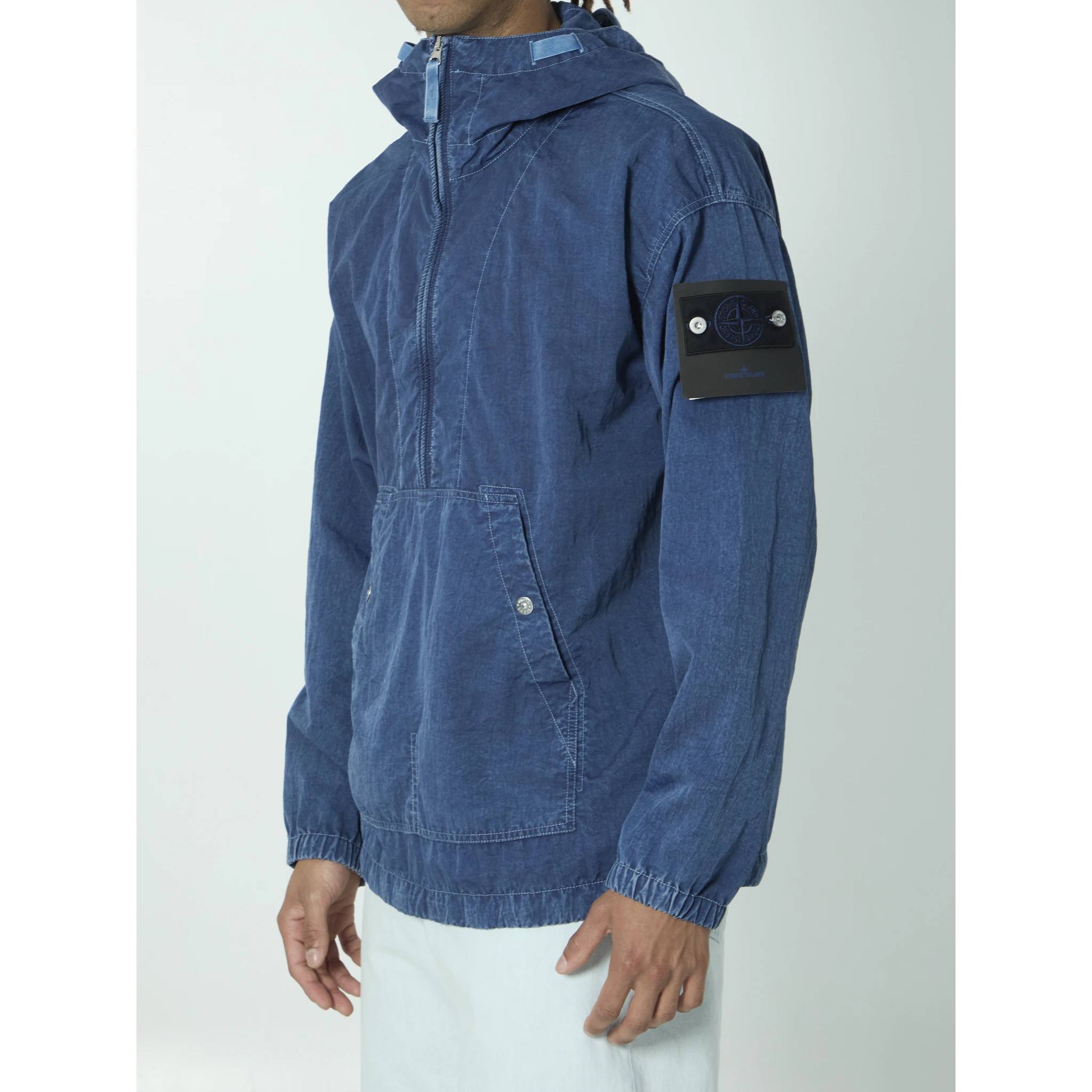 Hollow Fibre Indigo-TC anorak jacket