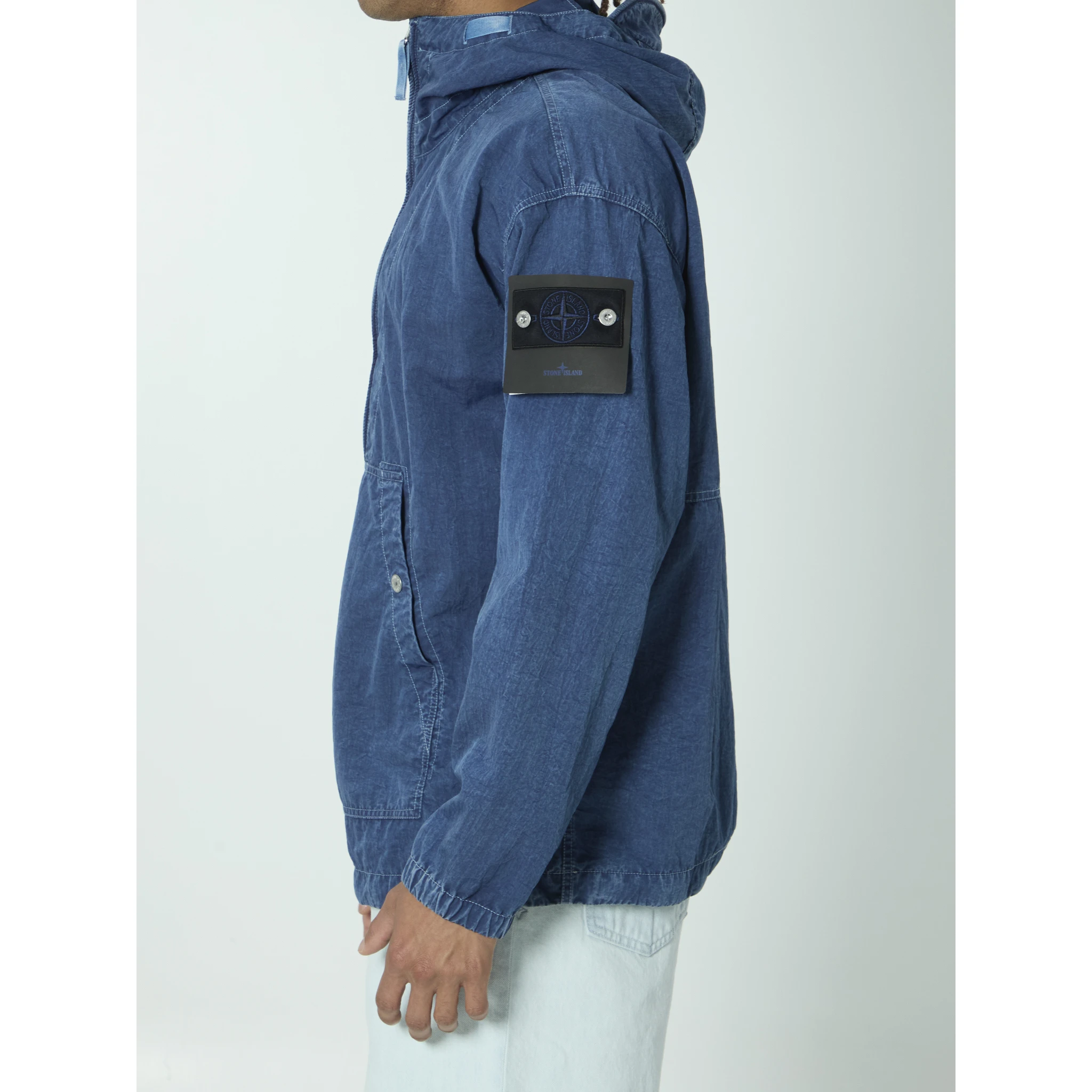 Hollow Fibre Indigo-TC anorak jacket