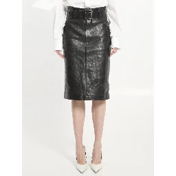 Pencil skirt with belt