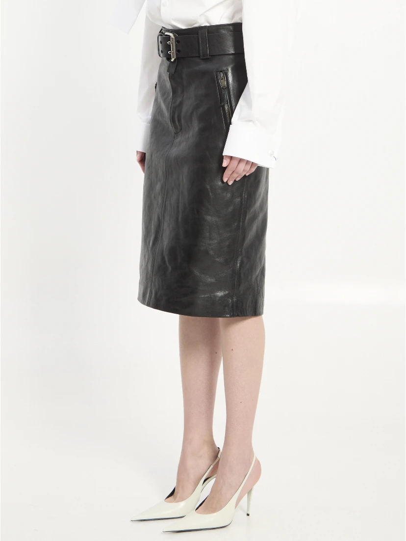 Pencil skirt with belt