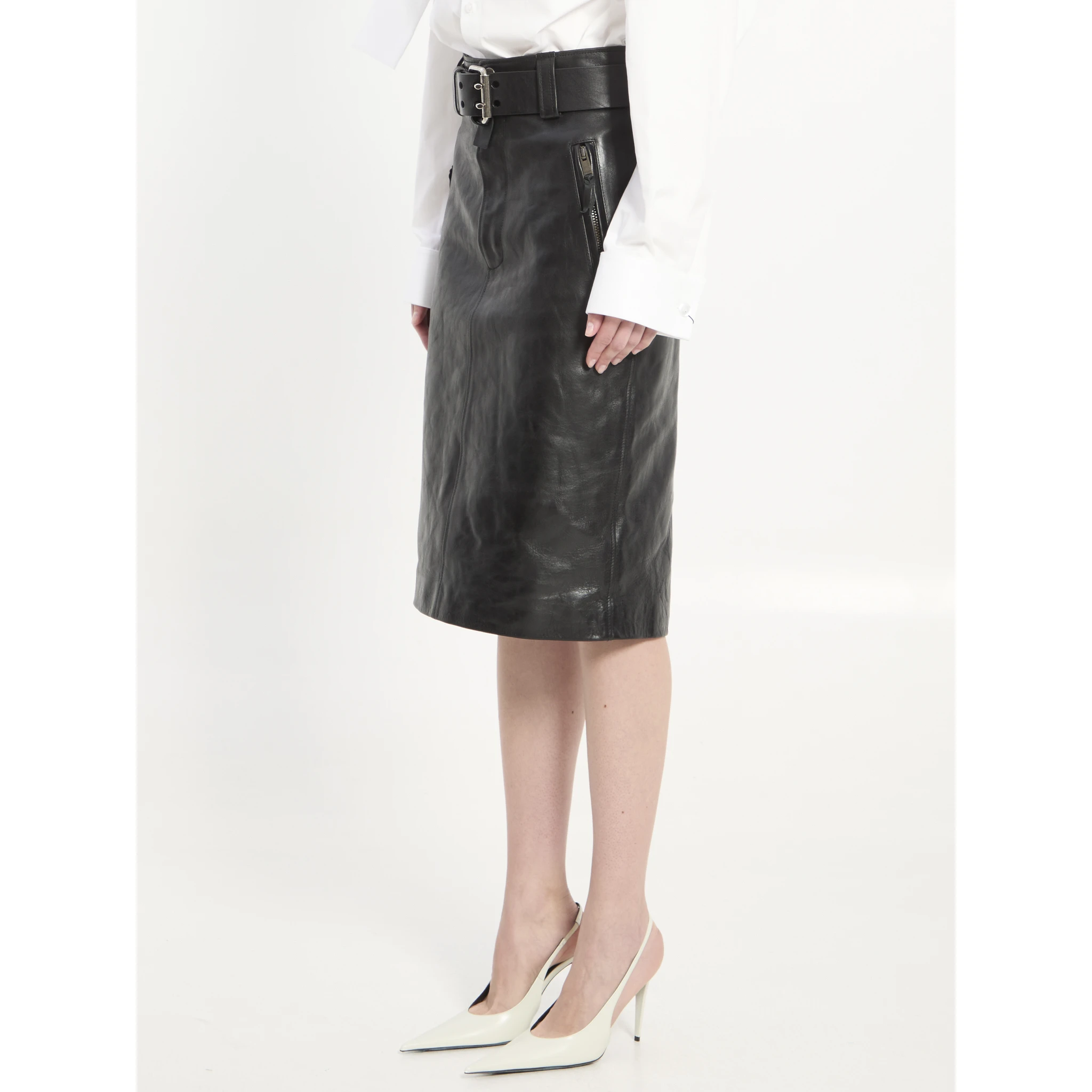 Pencil skirt with belt