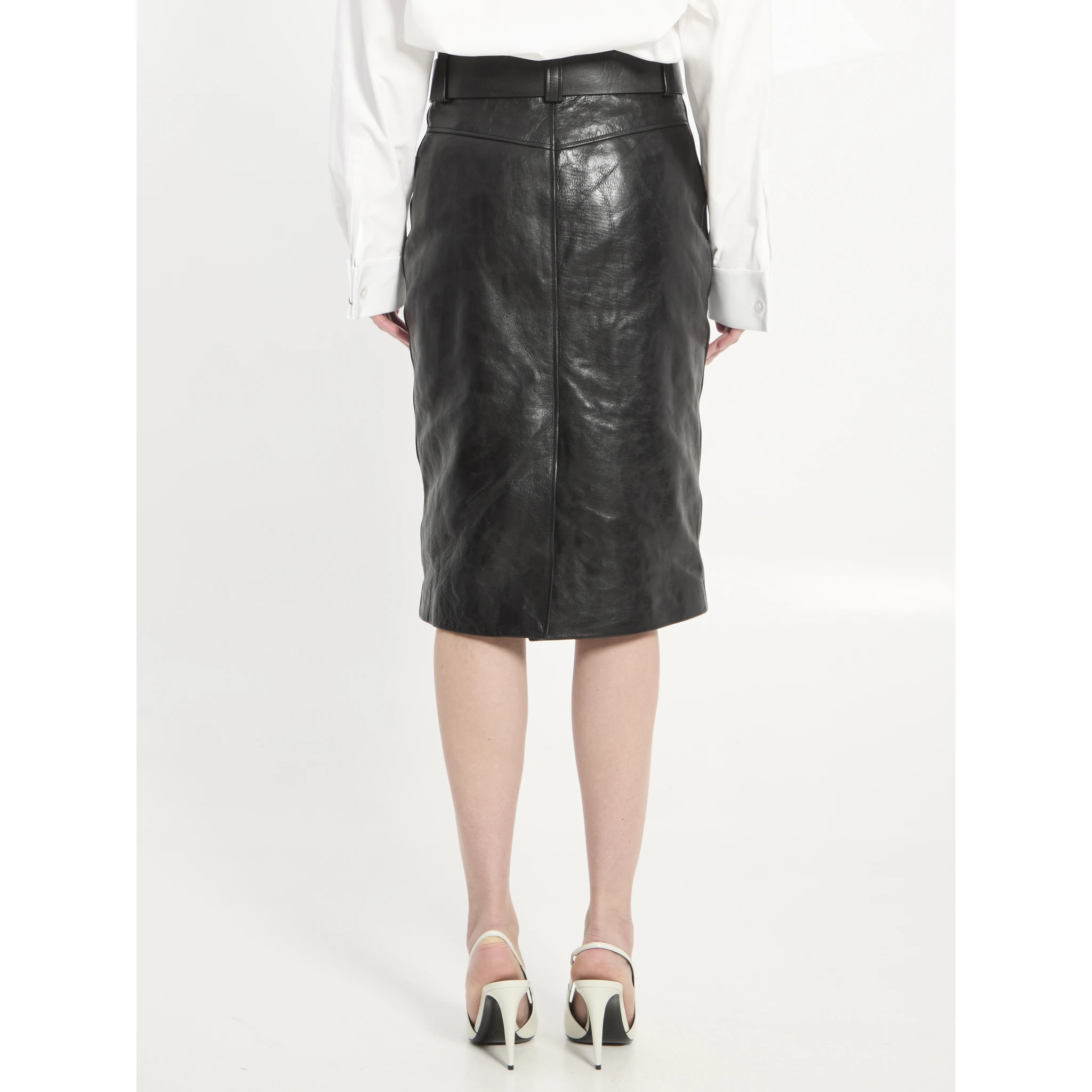 Pencil skirt with belt