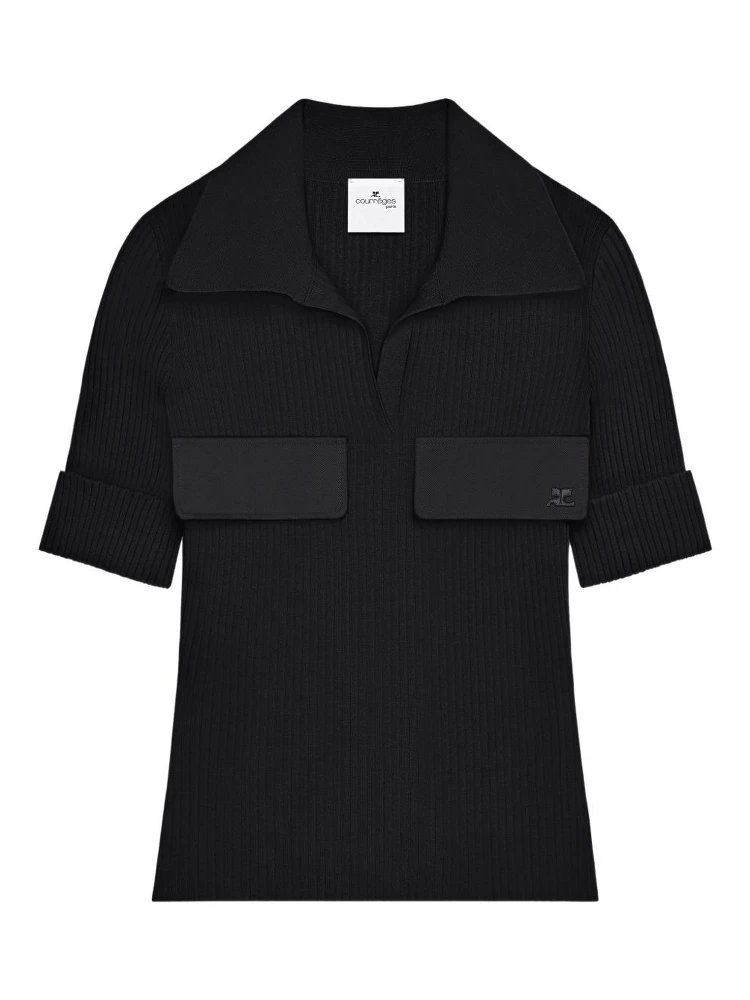 Courreges T-shirts and Polos Black