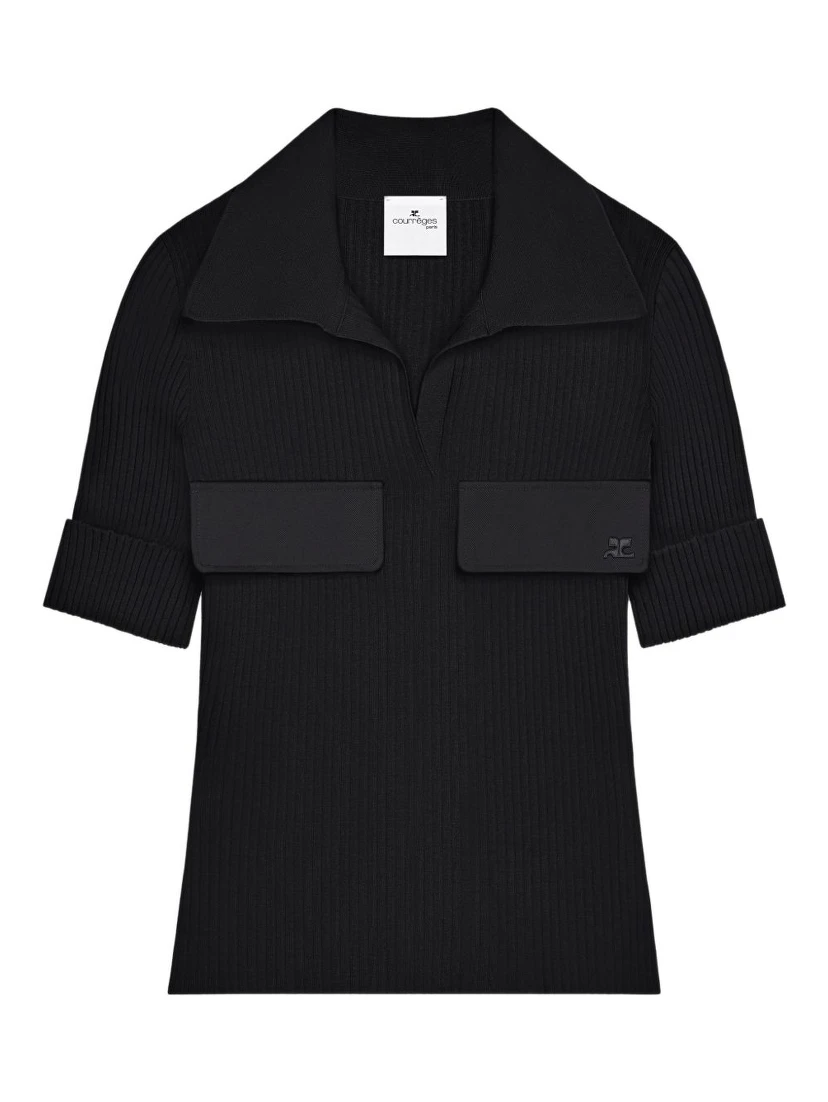 Courreges T-shirts and Polos Black
