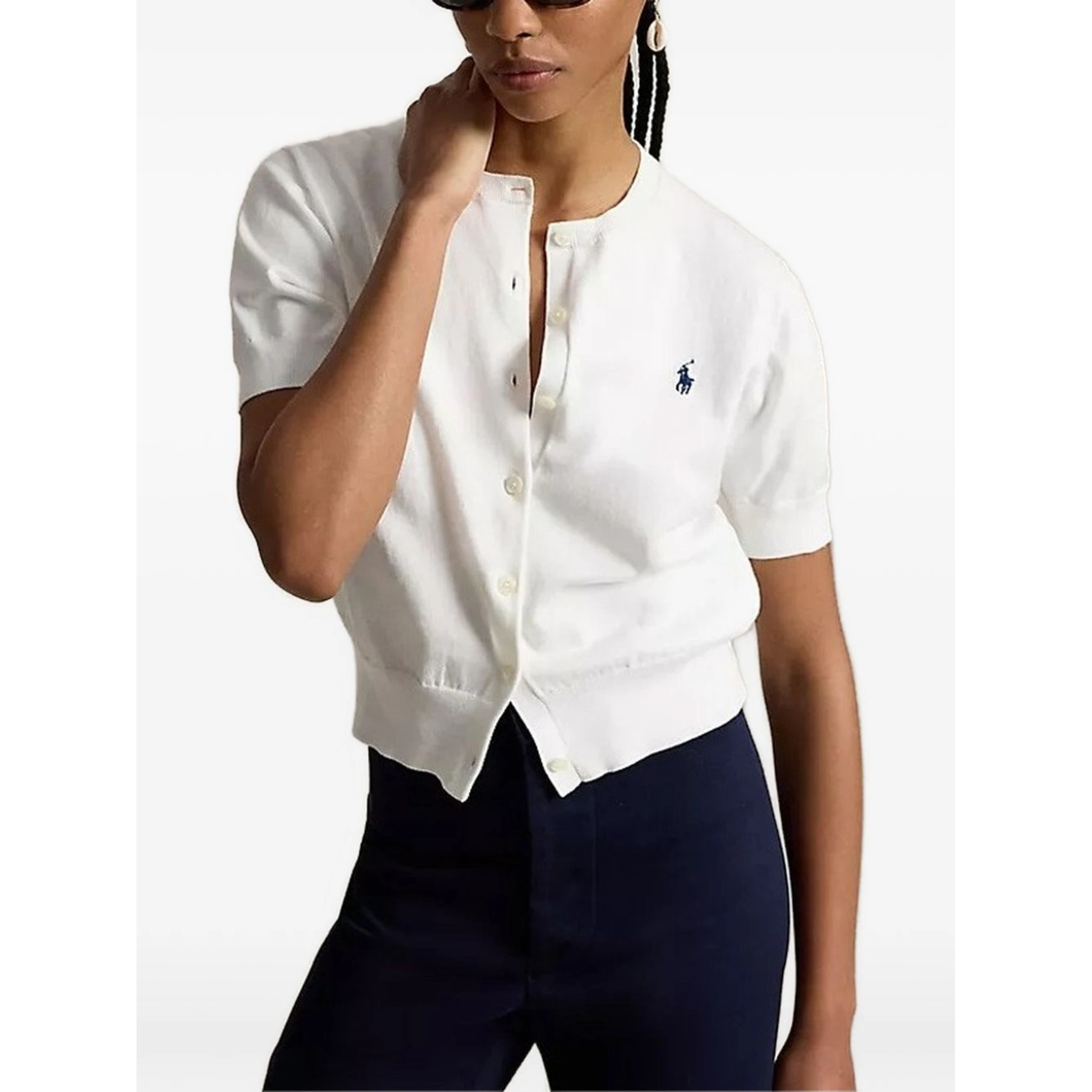 كنزات بولو رالف لورين بيضاء