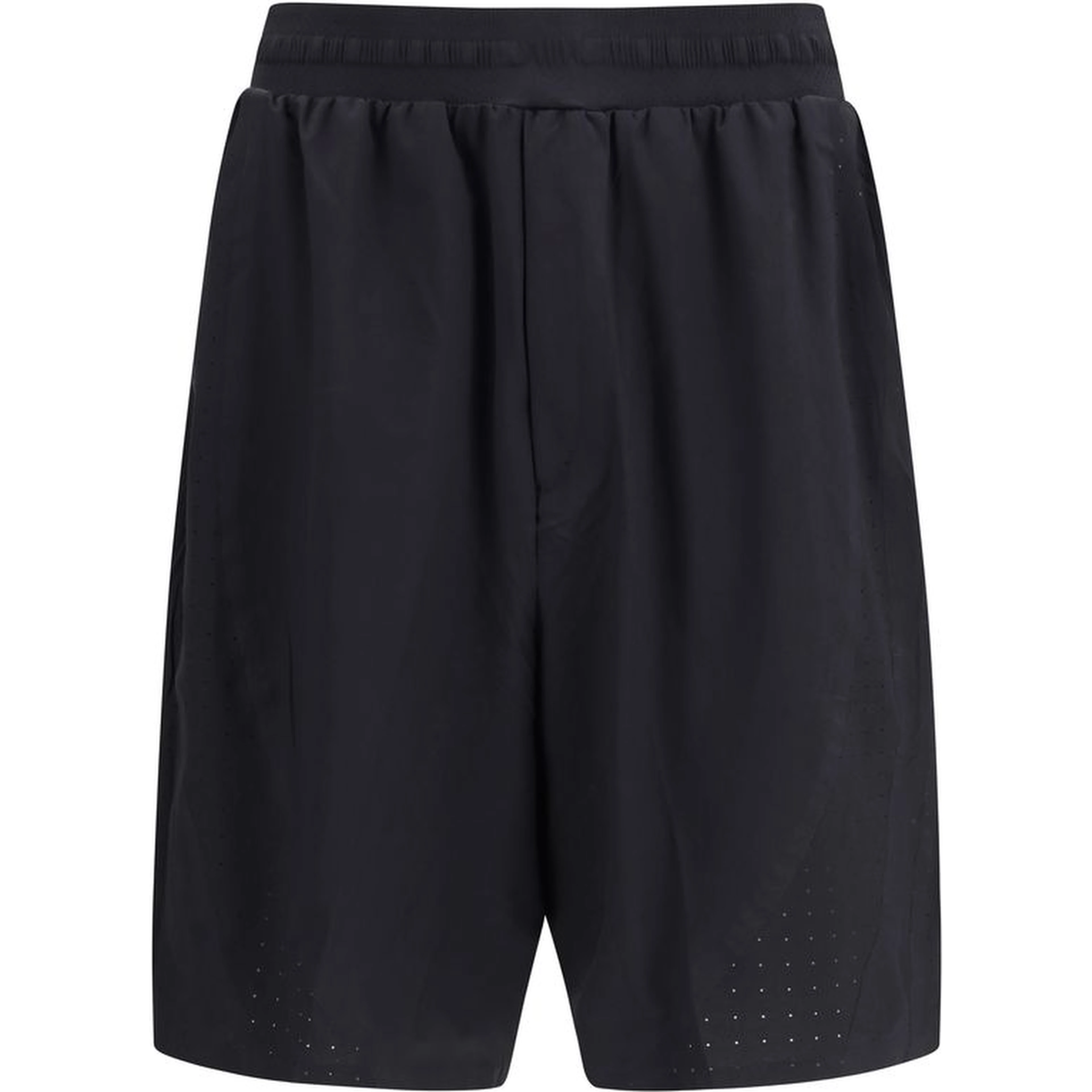 Black Polyester Bermuda Shorts