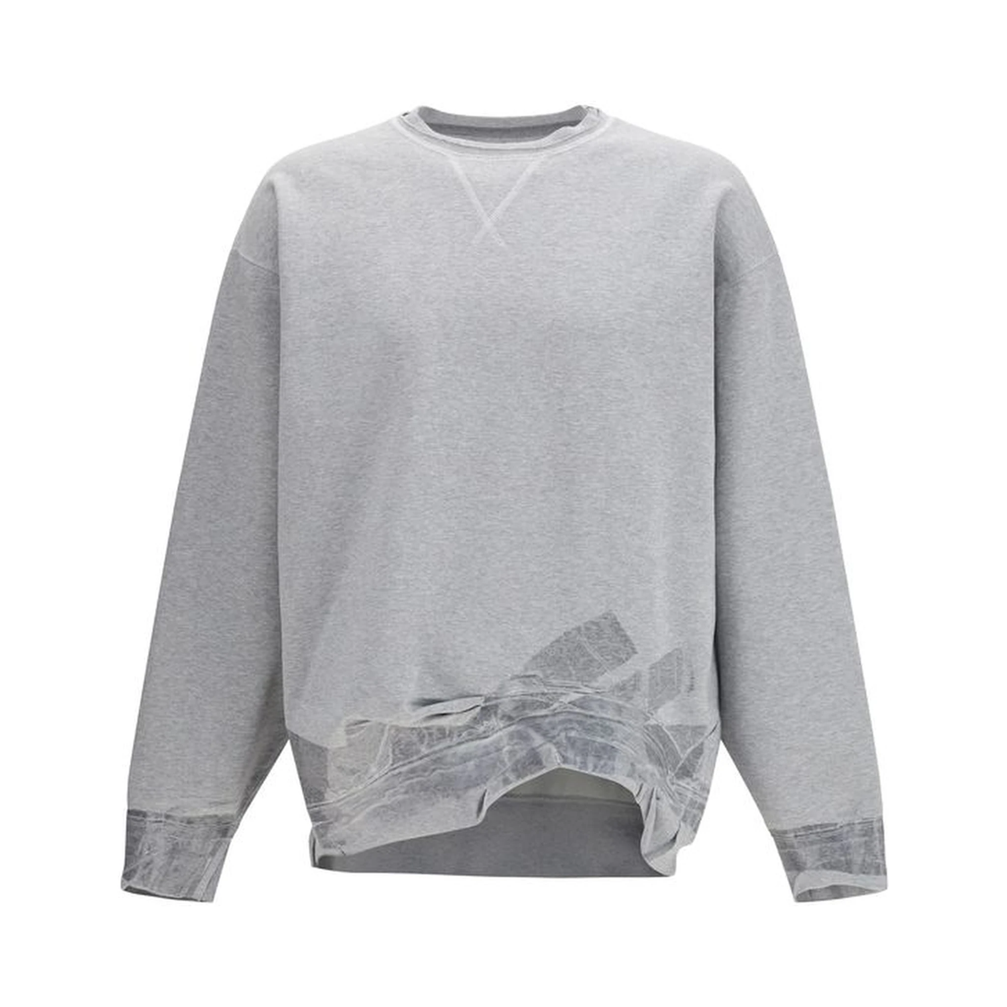 سويت شيرت قطني رمادي