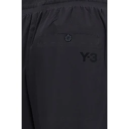 Black Polyester Bermuda Shorts