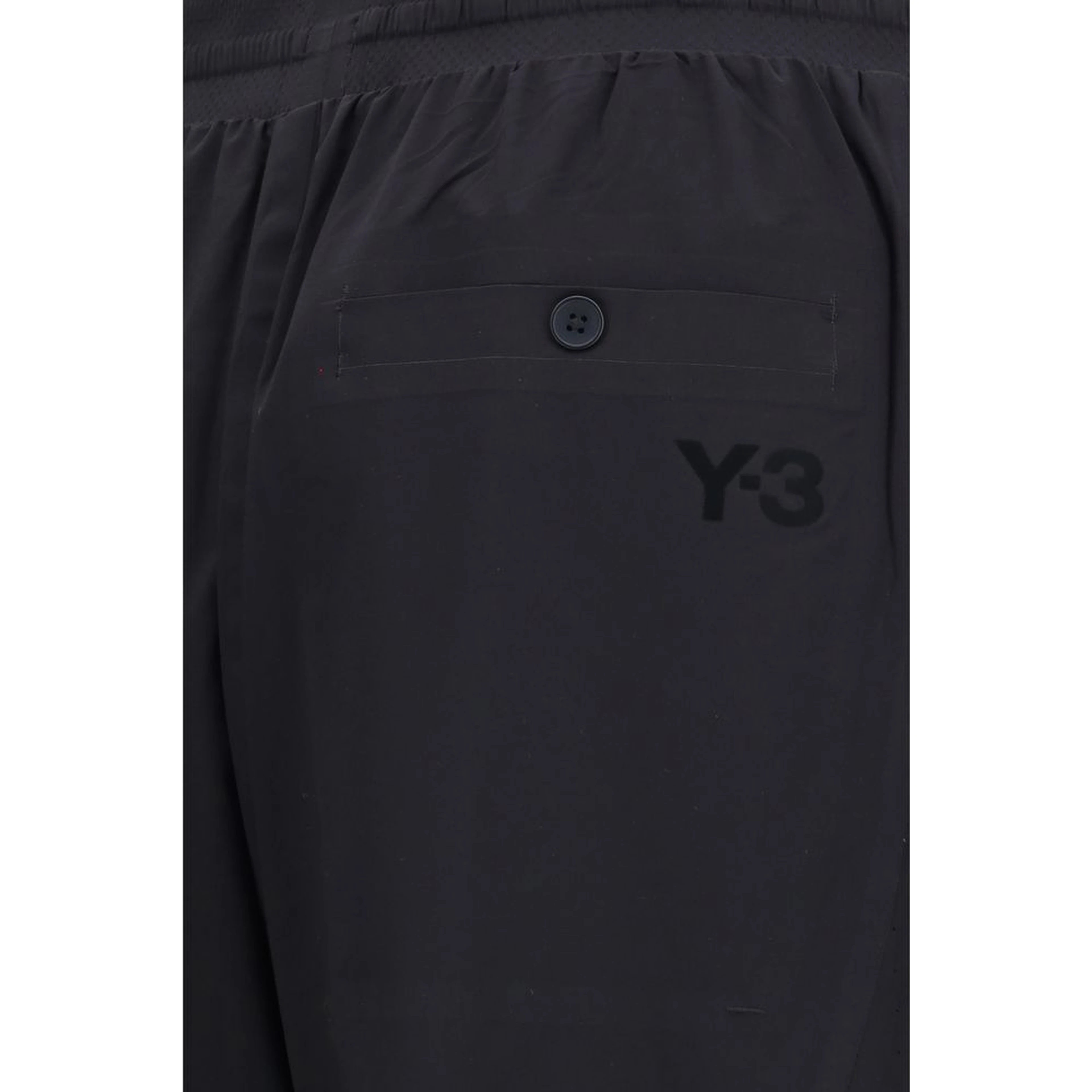 Black Polyester Bermuda Shorts
