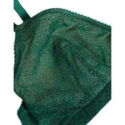 Green Nylon Stretch Soft Cup Brassiere Underwear