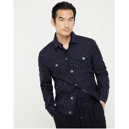 Navy Blue Wool Coat