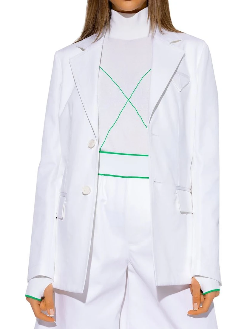 White Cotton Blazer